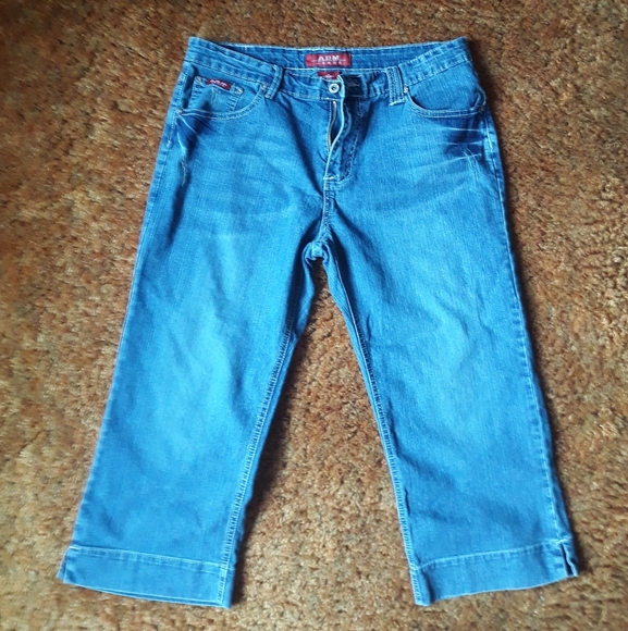 Denim - ABM blue jean capris with bedazzled back pockets